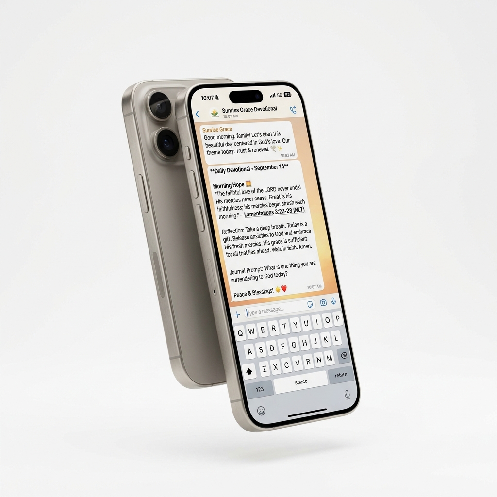 WhatsApp Devotional on iPhone